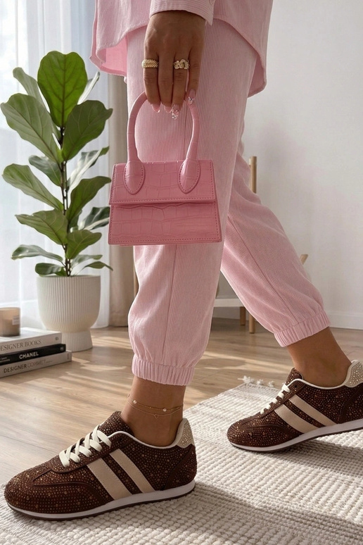 Brūni sporta apavi ar cirkonu...