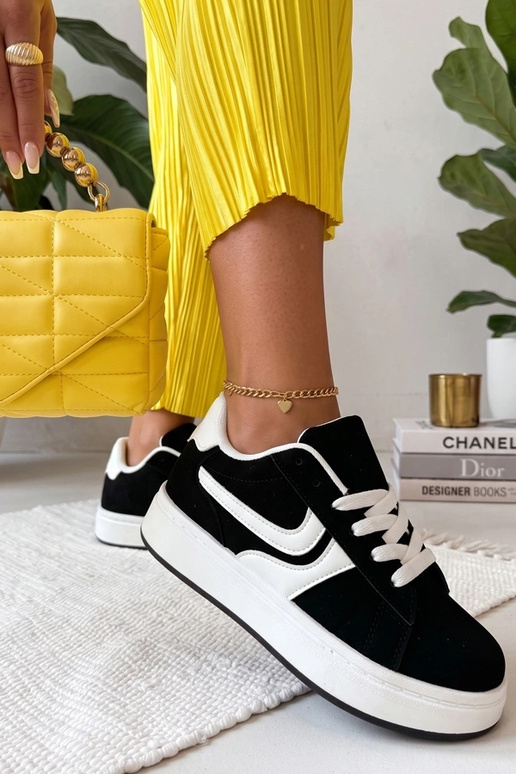 Melnas sporta apavi ar platformu...