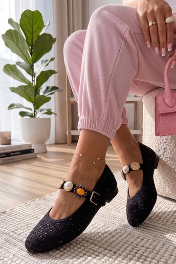 Melnas balerīnas ar...