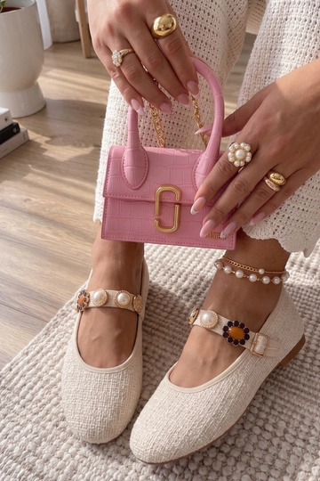 Smilšu krāsas balerīnas ar... 2