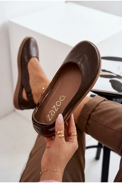 Balerīnas Barefoot Zazoo 10217 šokolādes krāsā