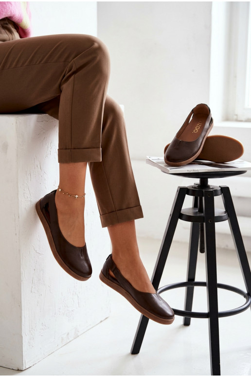 Balerīnas Barefoot Zazoo 10217 šokolādes krāsā