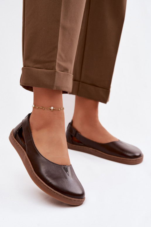 Balerīnas Barefoot Zazoo 10217 šokolādes krāsā