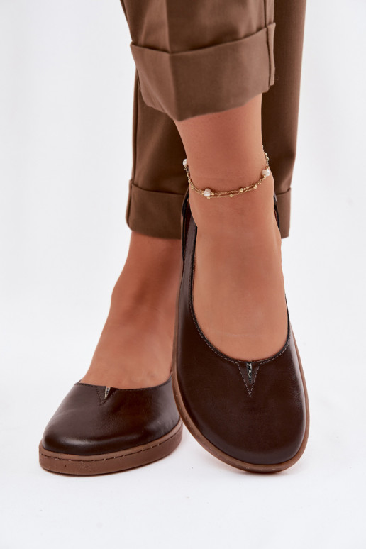 Balerīnas Barefoot Zazoo 10217 šokolādes krāsā