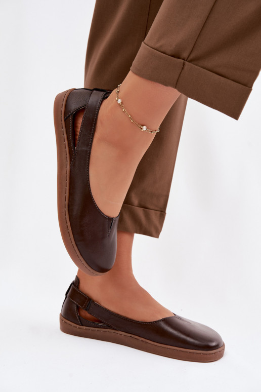 Balerīnas Barefoot Zazoo 10217 šokolādes krāsā