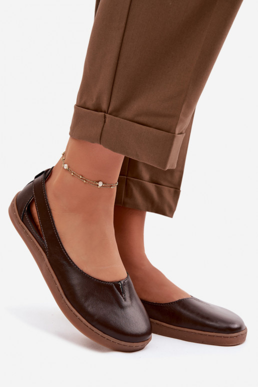 Balerīnas Barefoot Zazoo 10217 šokolādes krāsā