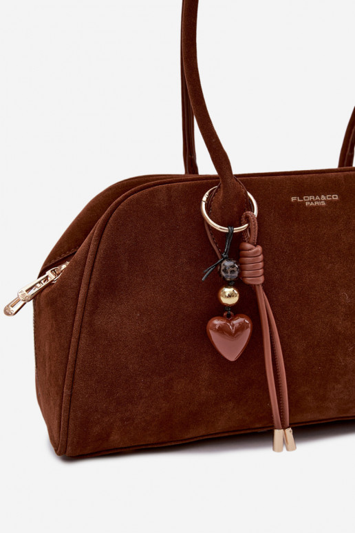 Eko zamšādaoIna SomaBrelokiem brūnas krāsas Noelia