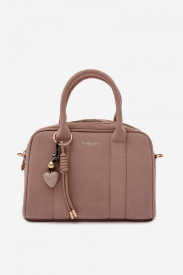 Soma Typu Bagāžnieks Eko zamšādaoInaBrelokiem ziloņkaula krāsas Sorielle