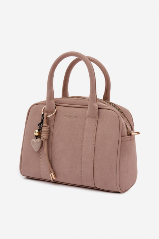 Soma Typu Bagāžnieks Eko zamšādaoInaBrelokiem ziloņkaula krāsas Sorielle