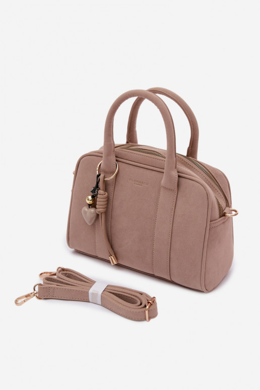 Soma Typu Bagāžnieks Eko zamšādaoInaBrelokiem ziloņkaula krāsas Sorielle