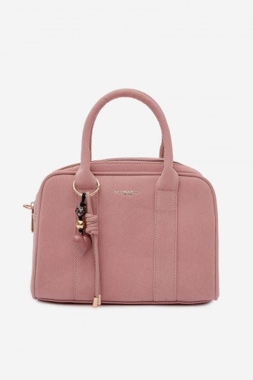 Soma Typu Bagāžnieks Eko zamšādaoInaBrelokiem Rozā Sorielle