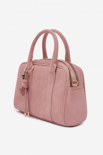 Soma Typu Bagāžnieks Eko zamšādaoInaBrelokiem Rozā Sorielle 2