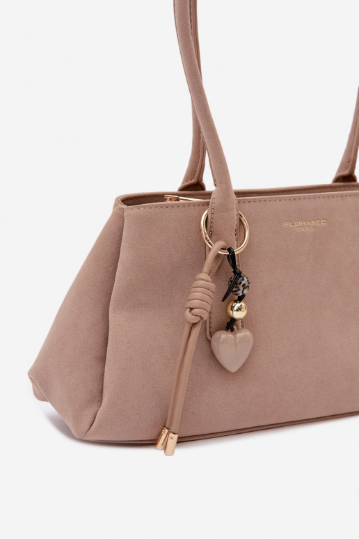 Eko zamšādaoIna SomaBrelokiem ziloņkaula krāsas Nelina