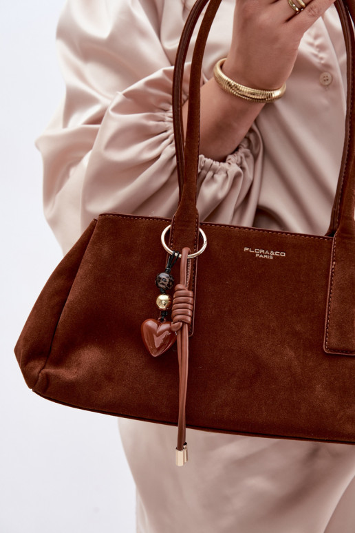 Eko zamšādaoIna SomaBrelokiem brūnas krāsas Nelina