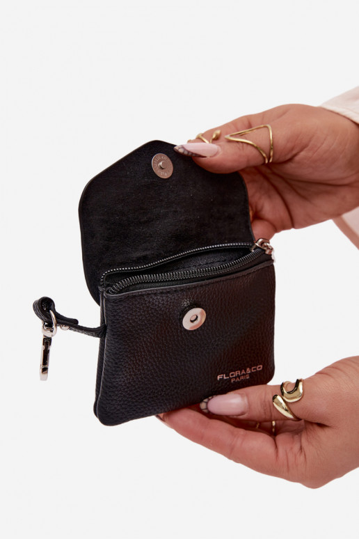 Portmonetka Sieviešu no eko ādas Melnas krāsas Calienne