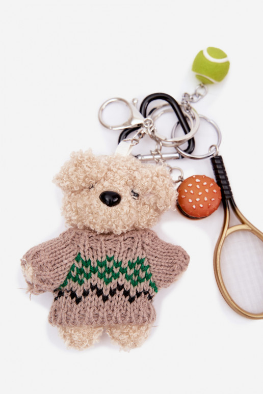 Breloczek ZaInieszka Do Torebki Kluczy IN SIneterku RakietaPiłką Hamburger Zelta krāsas