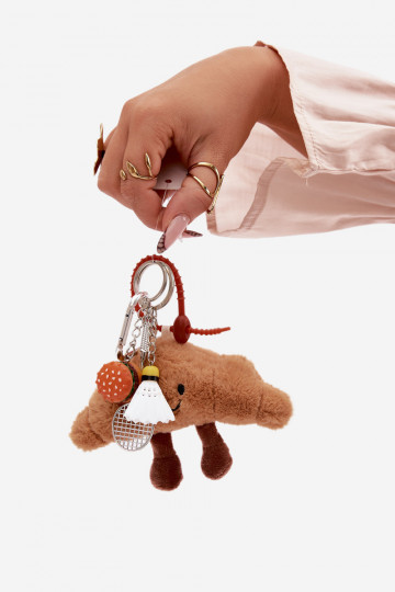 Breloczek ZaInieszka Do Torebki Kluczy Rogalik Rakieta Lotka Hamburger ziloņkaula krāsas