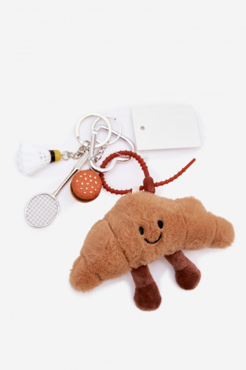 Breloczek ZaInieszka Do Torebki Kluczy Rogalik Rakieta Lotka Hamburger ziloņkaula krāsas 2