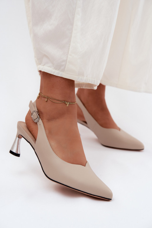 Sieviešu basenes Sieviešu ar papēdi Vinceza 66922 smilšu krāsas