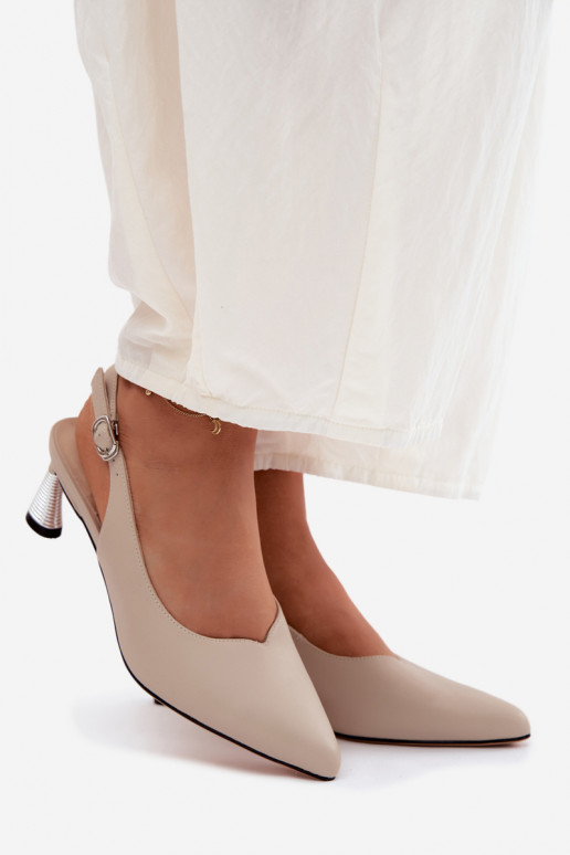 Sieviešu basenes Sieviešu ar papēdi Vinceza 66922 smilšu krāsas