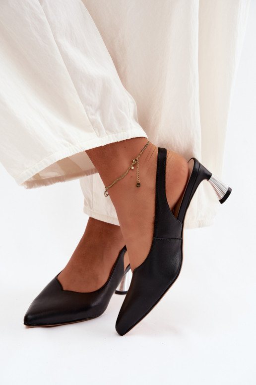 Sieviešu basenes Sieviešu ar papēdi Vinceza 66922 melnas krāsas