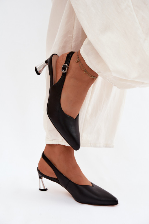 Sieviešu basenes Sieviešu ar papēdi Vinceza 66922 melnas krāsas