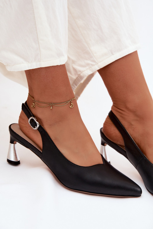 Sieviešu basenes Sieviešu ar papēdi Vinceza 66922 melnas krāsas