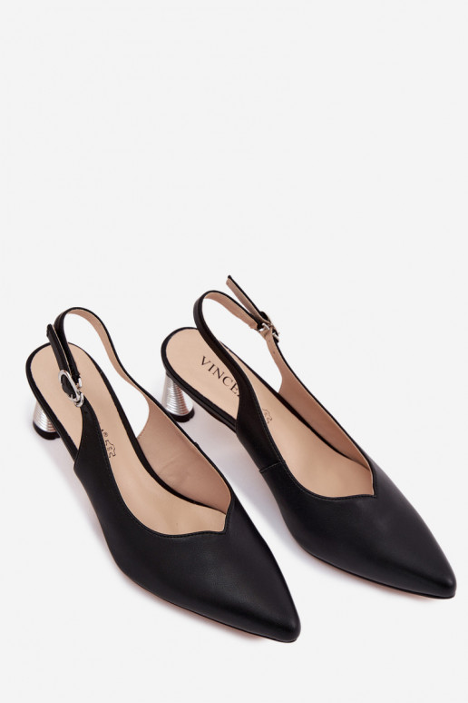 Sieviešu basenes Sieviešu ar papēdi Vinceza 66922 melnas krāsas