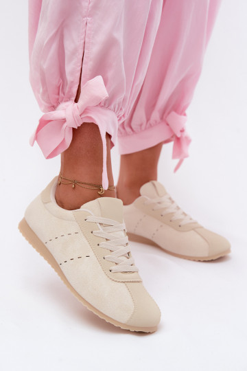 Sneakers modeļa apavi SieviešuEko zamšādau Zems Ziloņkaula krāsas Melvelin