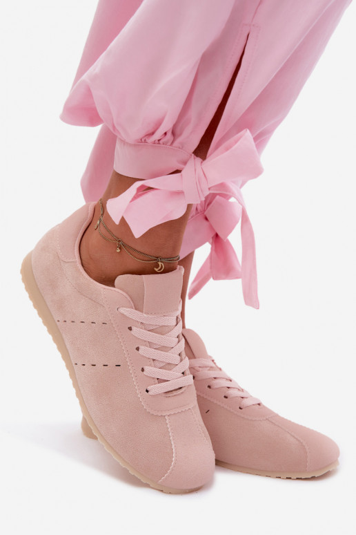 Sneakers modeļa apavi SieviešuEko zamšādau Zems Rozā krāsas Melvelin