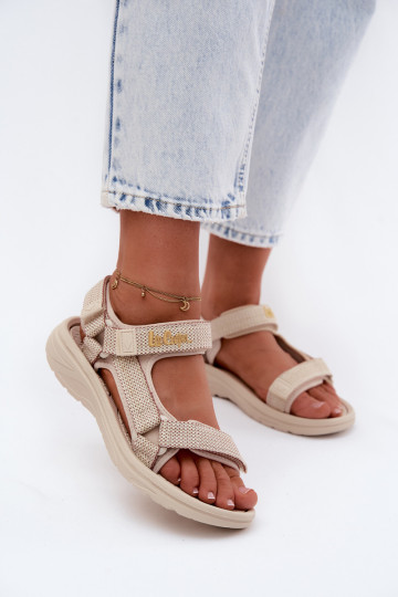 Smilšu krāsas sieviešu sandales Lee Cooper LCIN-26-34-4431L 2