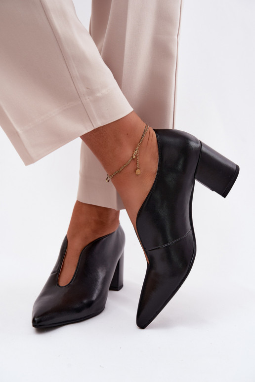 Āda apavi Sieviešu ar papēdi Tā irciejka K7469-01 melnas krāsas