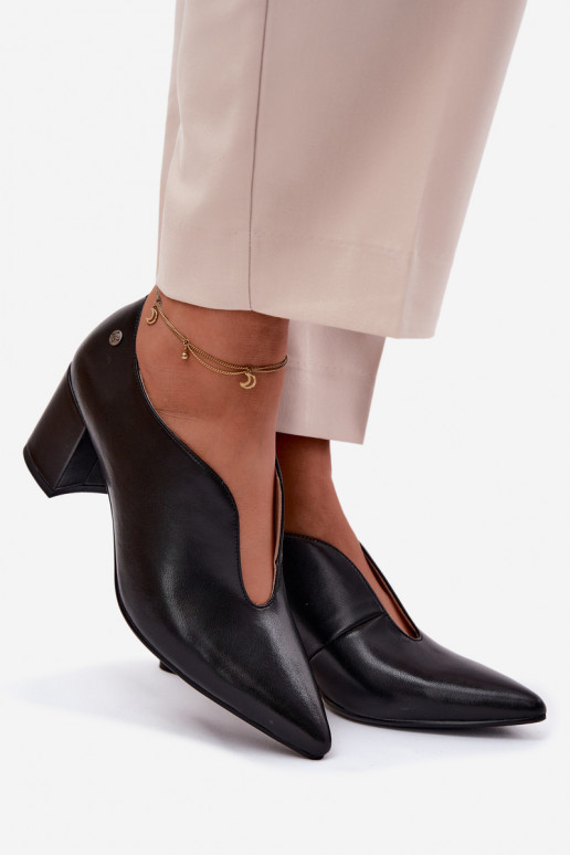 Āda apavi Sieviešu ar papēdi Tā irciejka K7469-01 melnas krāsas