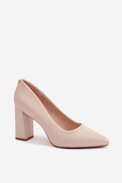 Zābaki ar papēžiem no mākslīgās ādas Sergio Leone PB216 ziloņa kaula krāsā