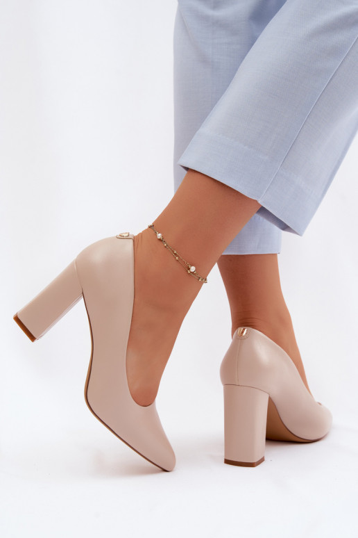 Zābaki ar papēžiem no mākslīgās ādas Sergio Leone PB216 ziloņa kaula krāsā