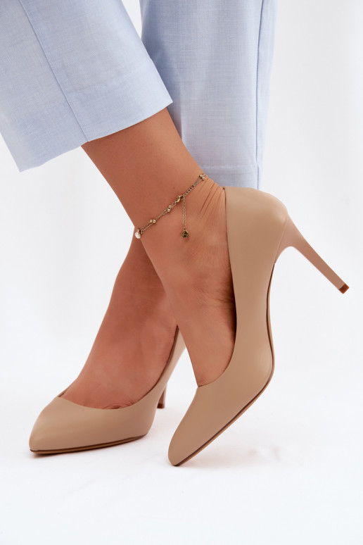 Mākslīgas ādas augstpapēžu zābaki Sergio Leone 1339 smilšu krāsā