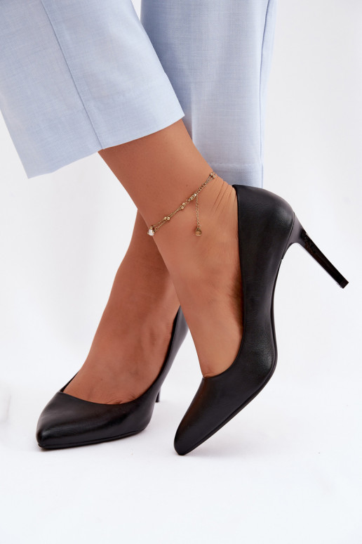 Mākslīgas ādas augstpapēžu zābaki Sergio Leone 1339 melnā krāsā