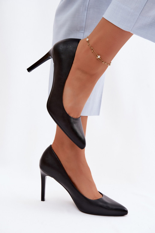 Mākslīgas ādas augstpapēžu zābaki Sergio Leone 1339 melnā krāsā