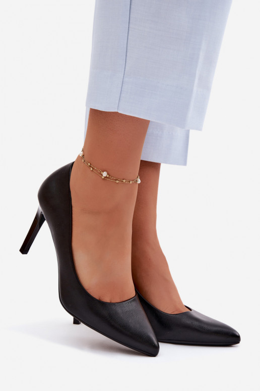 Mākslīgas ādas augstpapēžu zābaki Sergio Leone 1339 melnā krāsā