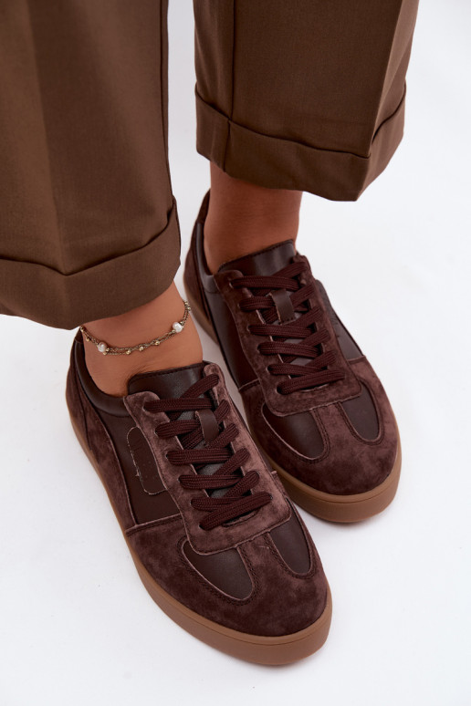 Zamša sporta apavi sieviešu modelis Vinceza 7933 šokolādes krāsā