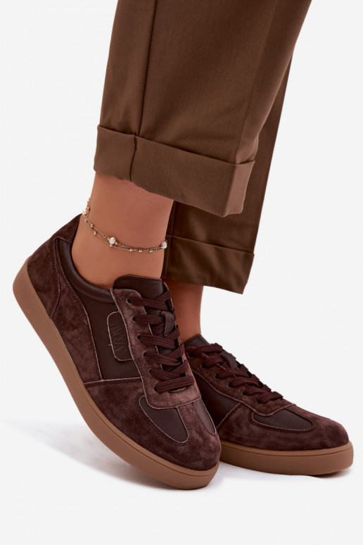 Zamša sporta apavi sieviešu modelis Vinceza 7933 šokolādes krāsā