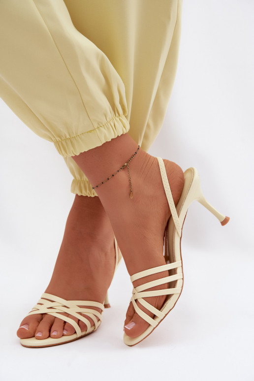 Sieviešu basenes ar papēdi Ar svītrām Dzelteni Velivelle