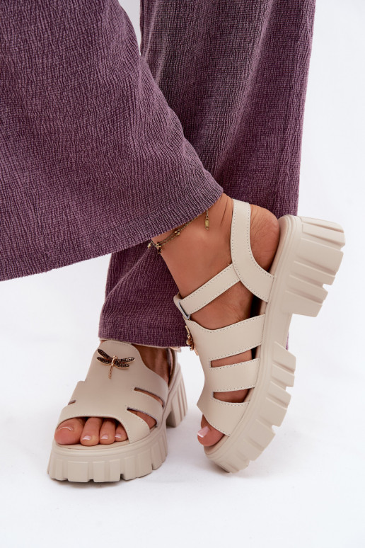 Sieviešu basenes Sieviešu ar platformuINażką Vinceza 79627 smilšu krāsas