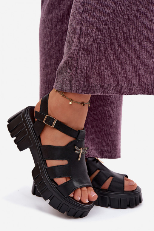 Sieviešu basenes Sieviešu ar platformuINażką Vinceza 79627 melnas krāsas