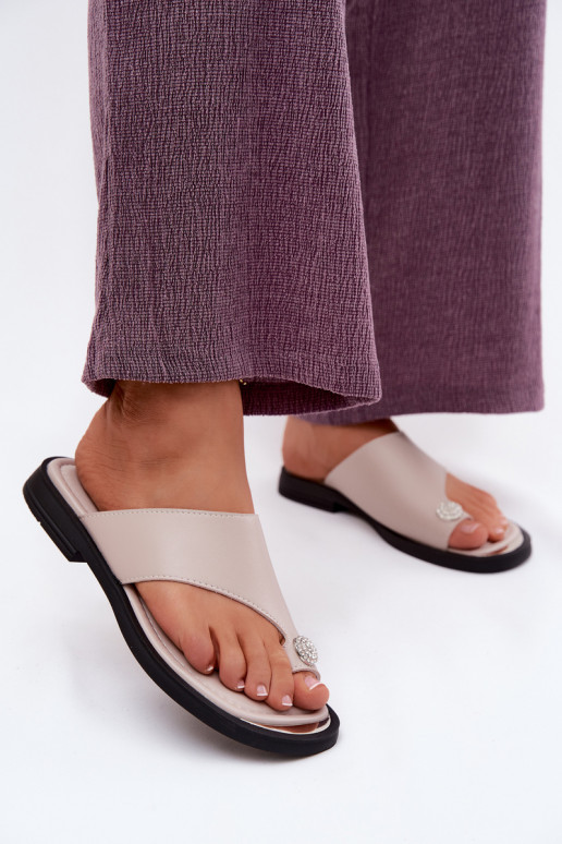 Čibas no dabīgas ādas modernas iešļūcenes Sieviešu ar platiem papēžiem Vinceza 62307 smilšu krāsas