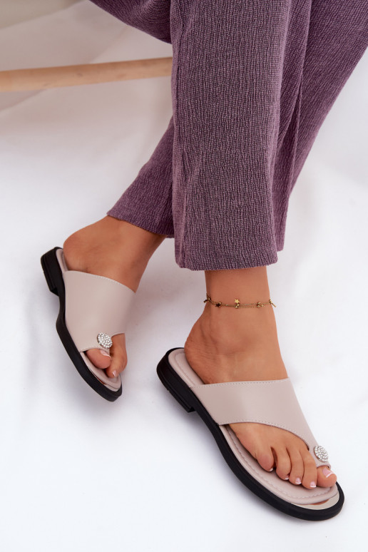 Čibas no dabīgas ādas modernas iešļūcenes Sieviešu ar platiem papēžiem Vinceza 62307 smilšu krāsas