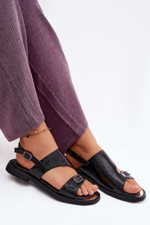 Sieviešu basenes Sieviešu ar platiem papēžiem Vinceza 86434 melnas krāsas