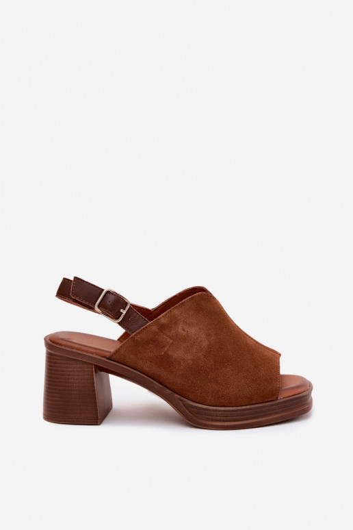 Āda Eleganti augstpapēžu kurpes Post Vinceza 39995 brūnas krāsas