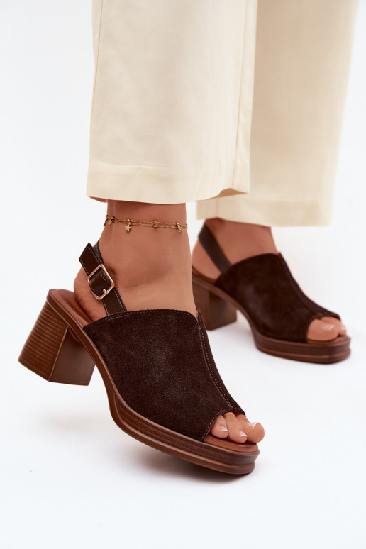 Āda Eleganti augstpapēžu kurpes Post Vinceza 39995 CzekoladoIne