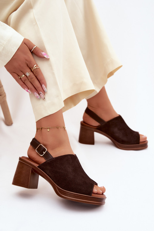 Āda Eleganti augstpapēžu kurpes Post Vinceza 39995 CzekoladoIne